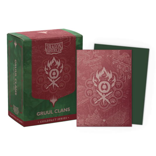 Dragon Shield Dual Matte Gruul Clans card sleeves with Guildpact artwork for Magic the Gathering decks