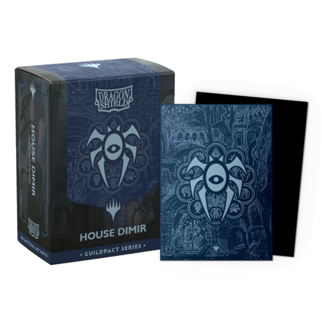 Dragon Shield Dual Matte House Dimir card sleeves with Guildpact artwork for Magic the Gathering decks