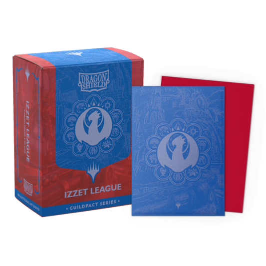 Dragon Shield Dual Matte Izzet League card sleeves with Guildpact artwork for Magic the Gathering decks