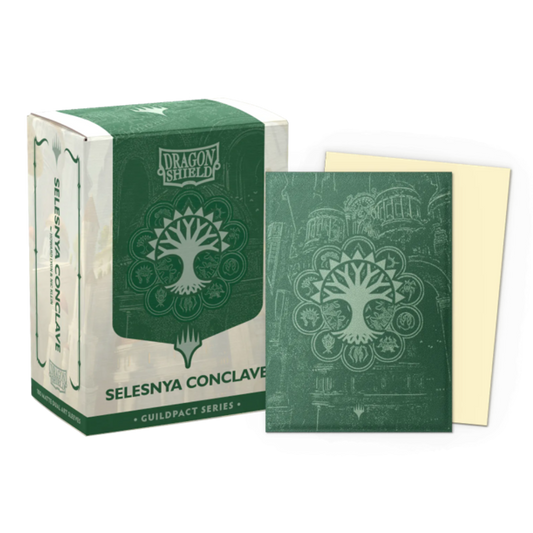 Dragon Shield Dual Matte Selesnya Conclave card sleeves with Guildpact artwork for Magic the Gathering decks