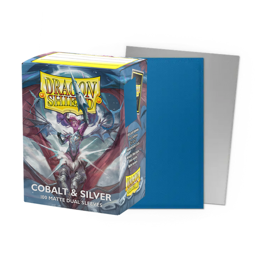 Dragon Shield - Sleeves - Matte Dual Cobalt/Silver (100)