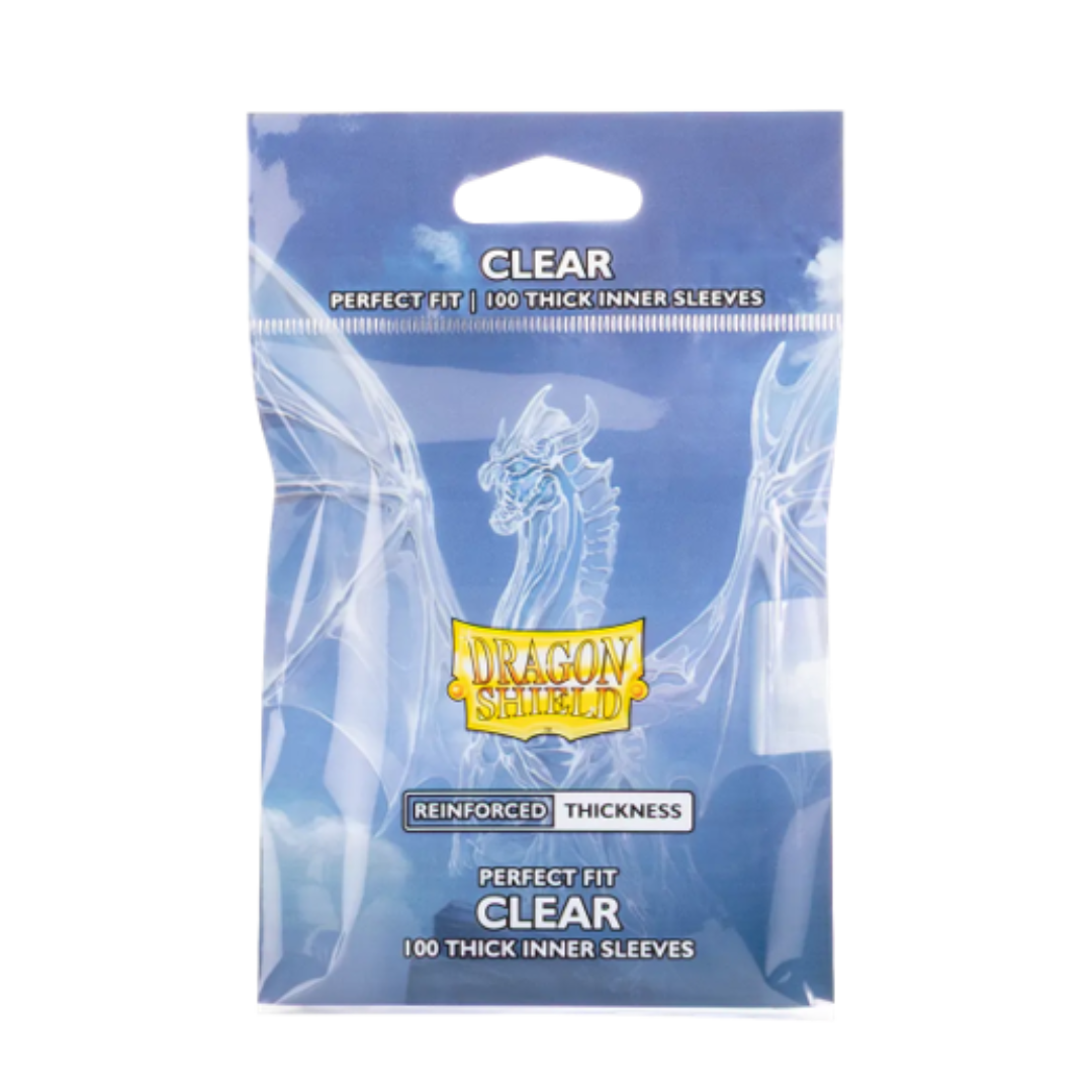 Dragon Shield Perfect Fit Thick Inner Clear card sleeves pack of 100 for Pokémon and Magic: The Gathering protection