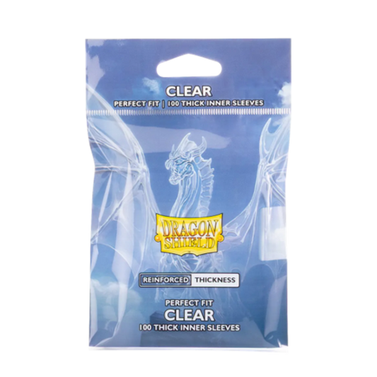 Dragon Shield Perfect Fit Thick Inner Clear card sleeves pack of 100 for Pokémon and Magic: The Gathering protection