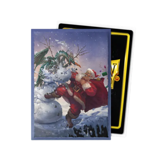 Dragon Shield Brushed Art Christmas 2025 sleeves, 100 pack, standard size 63 x 88, festive design for Pokémon and Magic decks