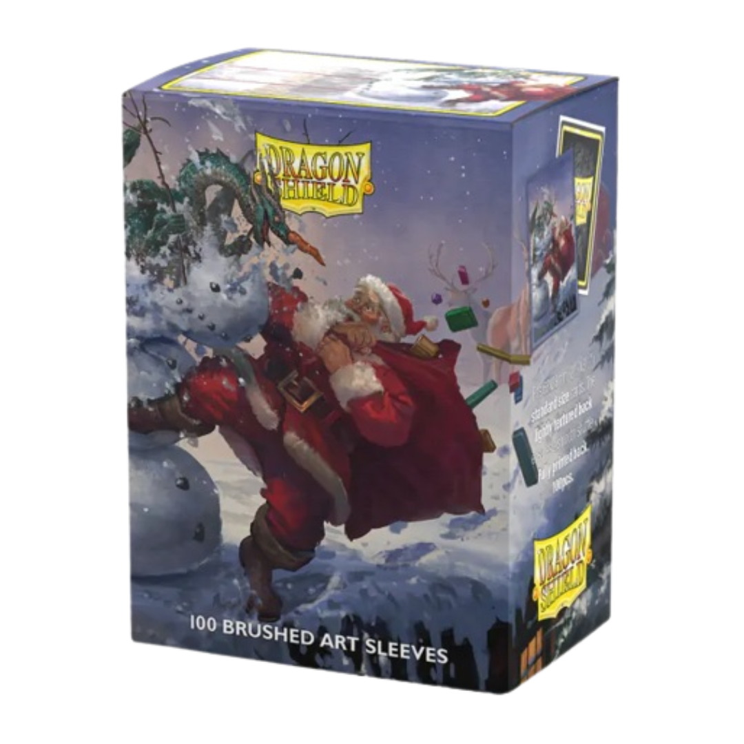 Dragon Shield Brushed Art Christmas 2025 sleeves, box, standard size 63 x 88, festive design for Pokémon and Magic decks