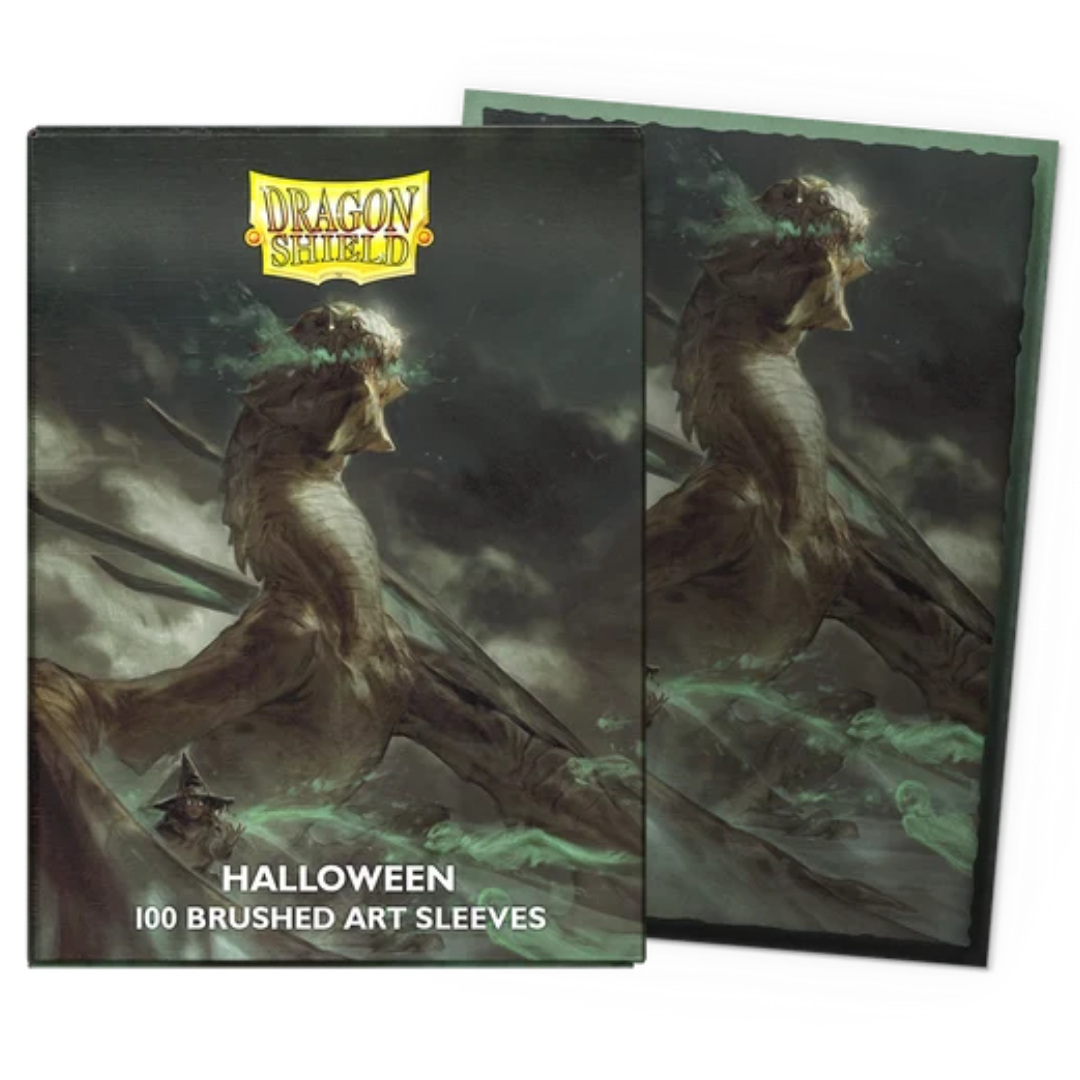 Dragon Shield Halloween 2026 Brushed Art card sleeves featuring ghost dragon artwork