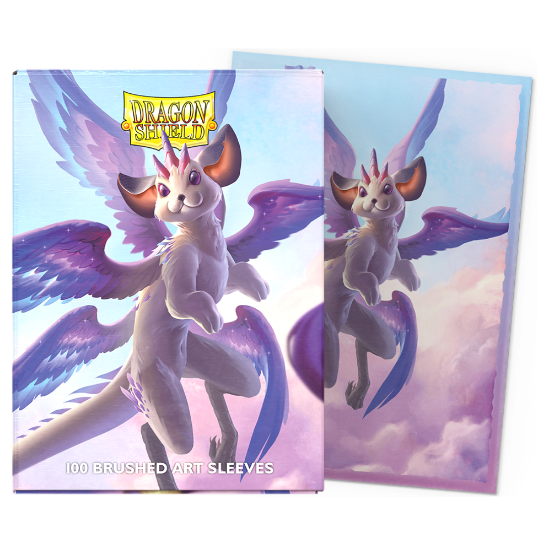 Dragon Shield Brushed Art sleeve showing The Whiskerwing mouse-dragon design