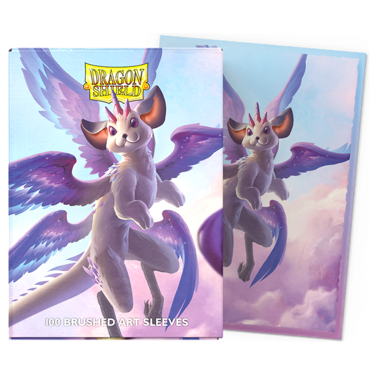 Dragon Shield Brushed Art sleeve showing The Whiskerwing mouse-dragon design