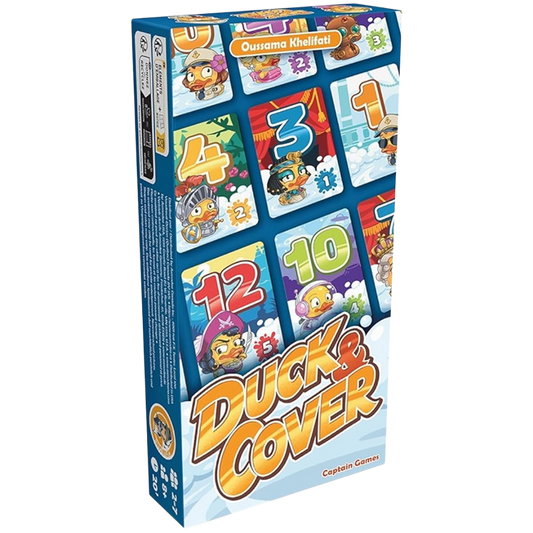 Duck & Cover goofy duck card game with grid based play and 20 minute family gameplay
