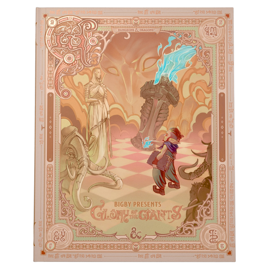 Dungeons & Dragons Bigby Presents Glory of Giants alternate cover 5E sourcebook with giant lore, monsters, and runic power for epic campaigns







