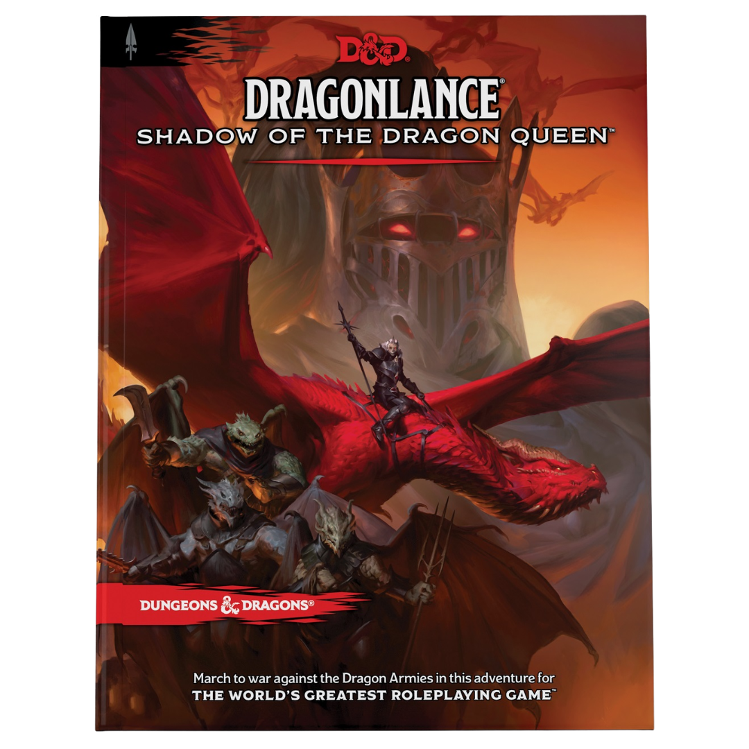 Dungeons & Dragons Dragonlance Shadow of the Dragon Queen 5E hardcover campaign book set in Krynn with epic war and dragon-themed adventure







