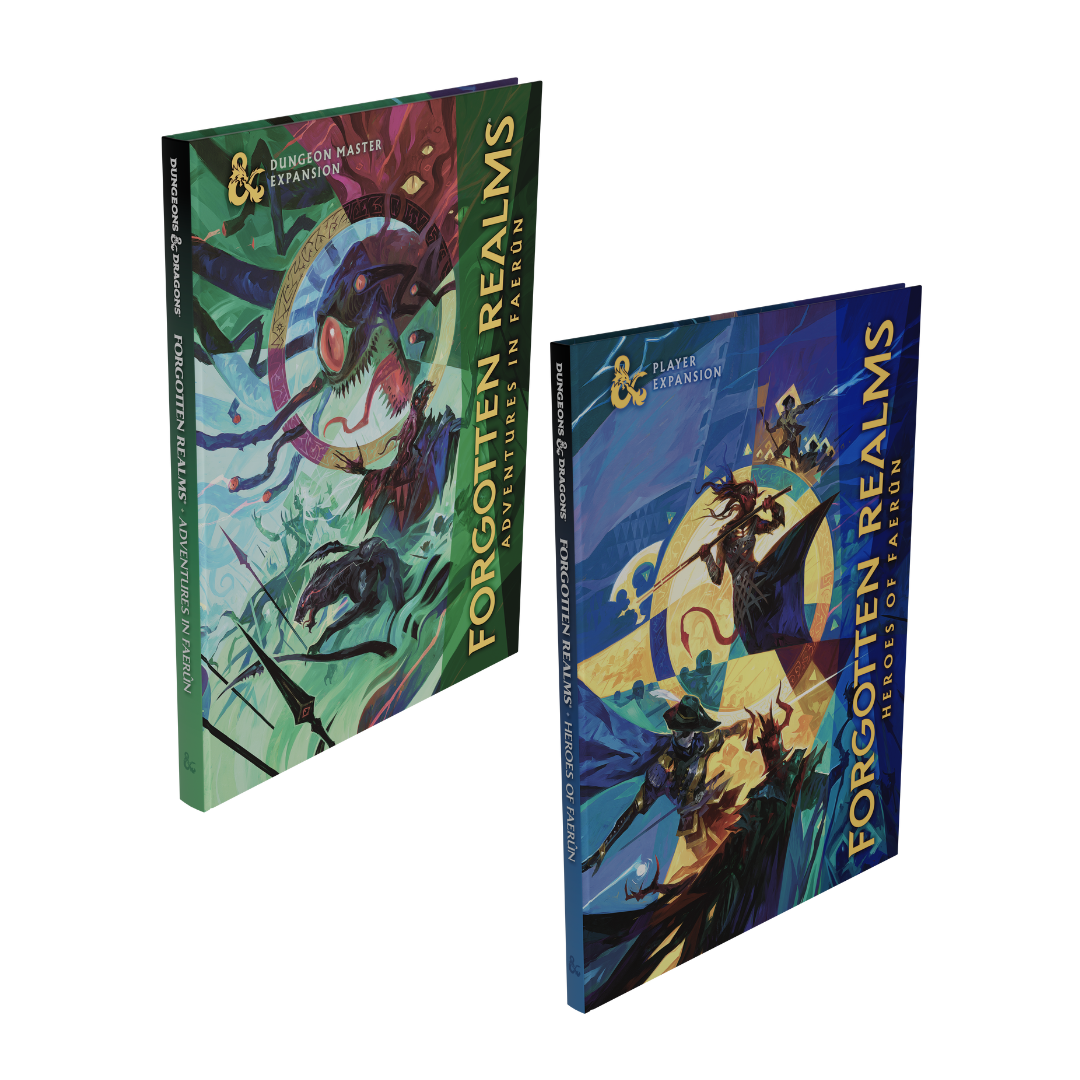 Dungeons and Dragons Faerun Adventure Bundle alt cover hardcovers for Adventures in Faerun and Heroes of Faerun