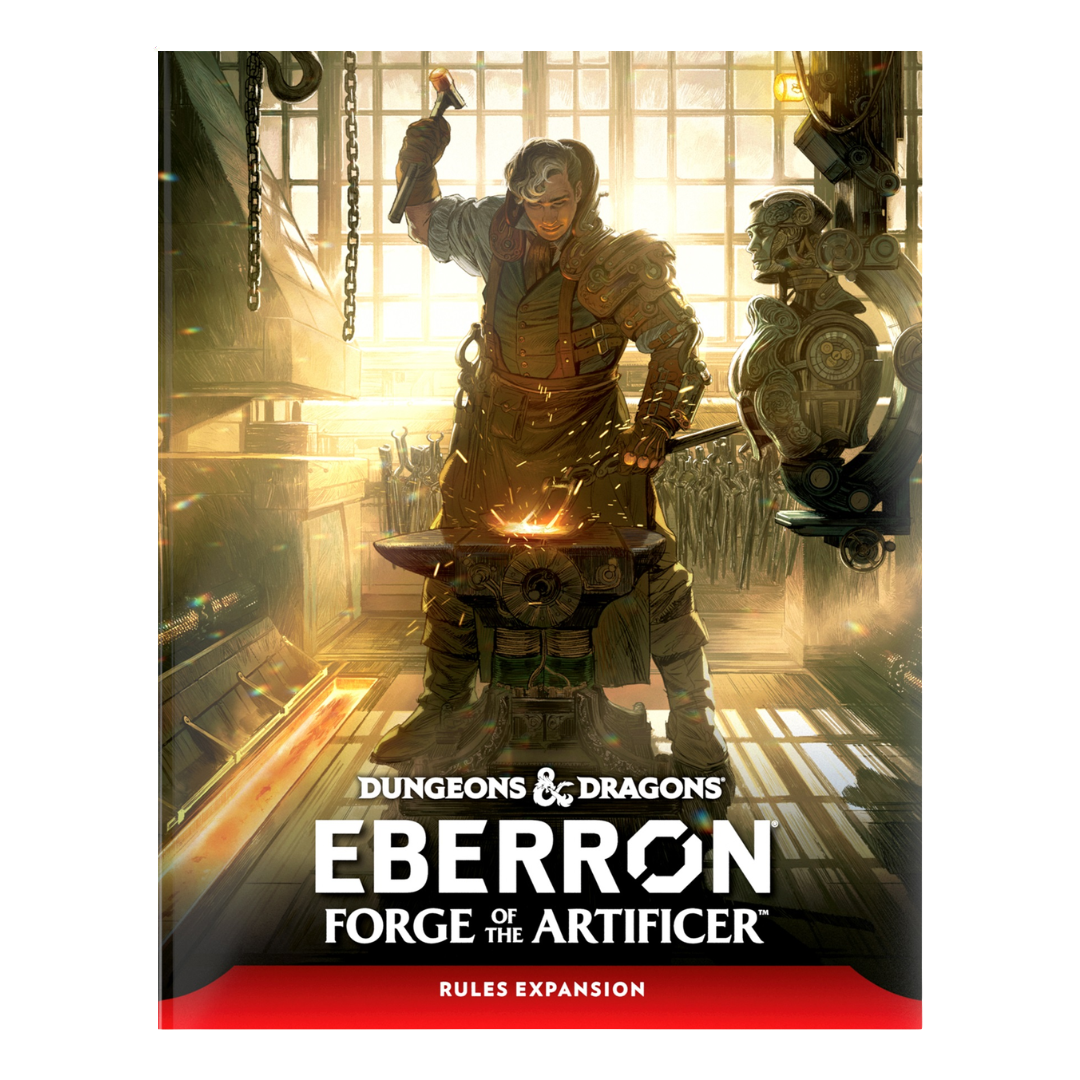 Dungeons & Dragons Eberron: Forge of the Artificer hardcover sourcebook cover, Artificer class update for 5E Canada