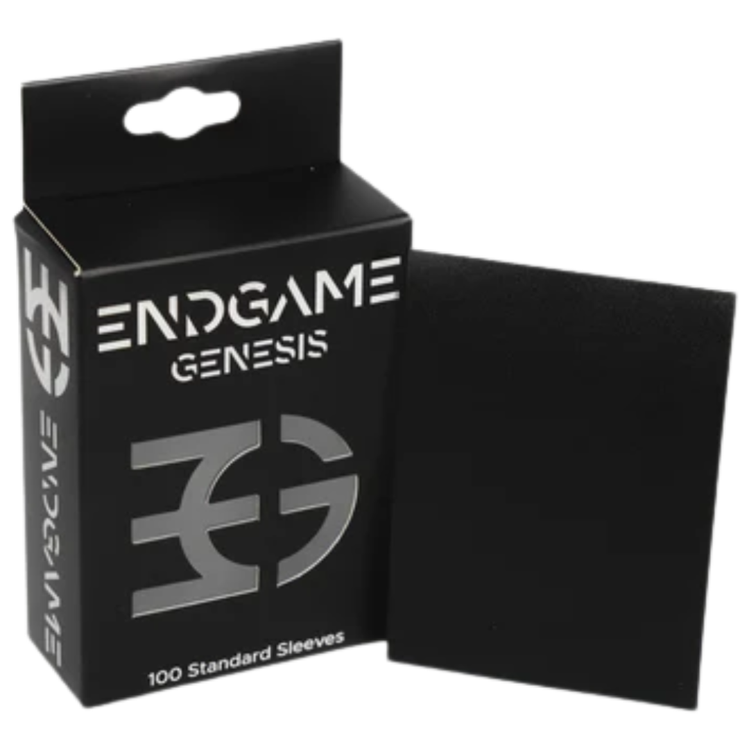 Endgame Genesis Sleeves Obsidian Black for TCGs with premium protection, crisp card visibility, and smooth shuffle performance for competitive players







