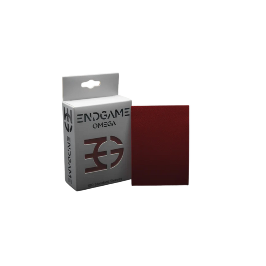 Endgame Omega Sleeves Cabernet Red pack of 100 standard-size tactile matte sleeves for TCG cards