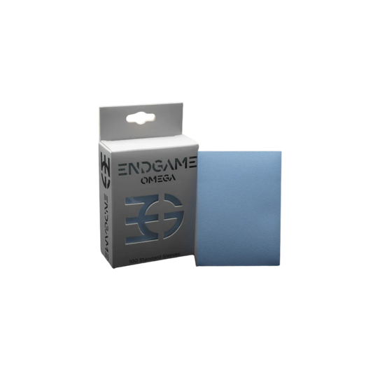 Endgame Omega Sleeves Kyanite Blue pack of 100 standard-size tactile matte sleeves for TCG cards