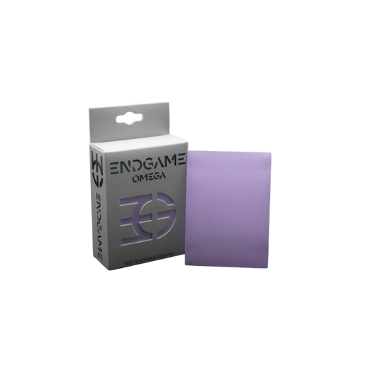 Endgame Omega Sleeves Lilac pack of 100 standard-size tactile matte sleeves for TCG cards