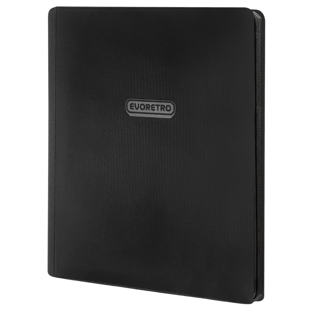 Evoretro black 9-pocket zip binder for Pokémon, Magic: The Gathering and sports cards