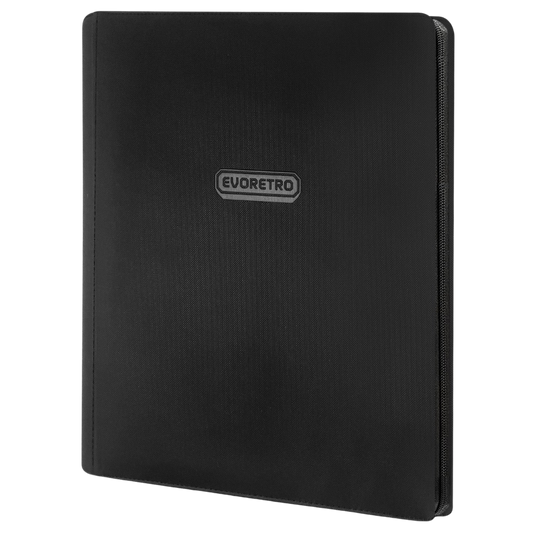 Evoretro black 9-pocket zip binder for Pokémon, Magic: The Gathering and sports cards