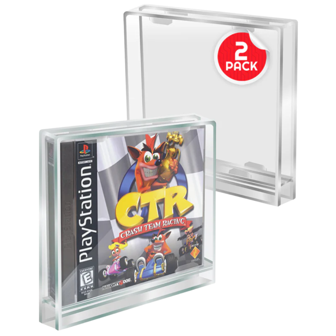 Evoretro acrylic protector for PlayStation PS1 and Sega Dreamcast single-CD jewel cases