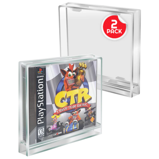 Evoretro acrylic protector for PlayStation PS1 and Sega Dreamcast single-CD jewel cases
