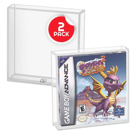 Evoretro clear acrylic protector cases for Nintendo Game Boy Advance game boxes, pack of two