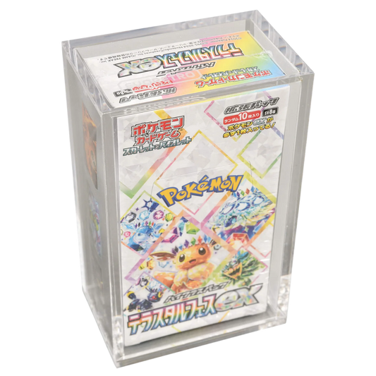 Evoretro acrylic protector for large-format Japanese Pokémon special set booster boxes with magnetic lid