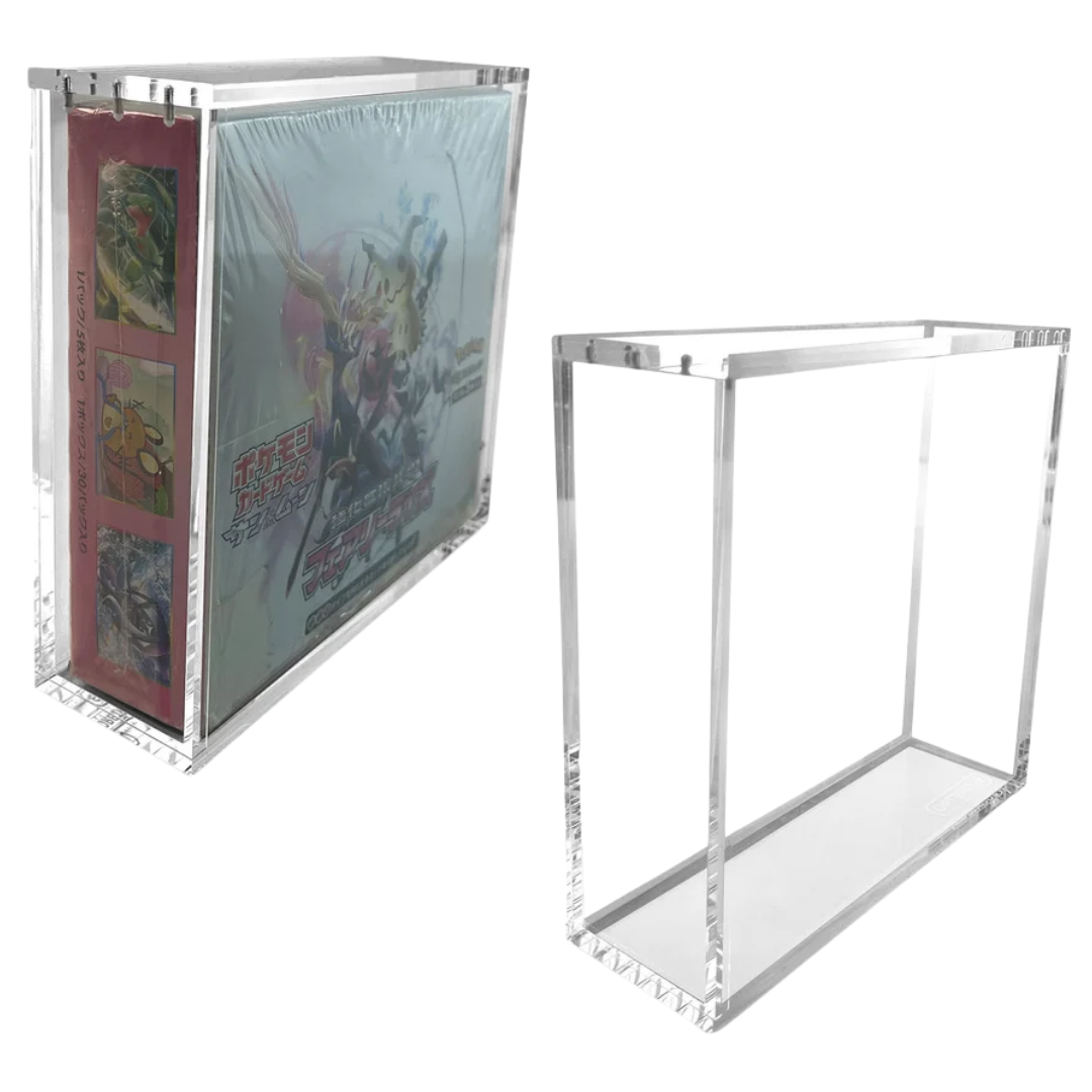 Evoretro clear acrylic protector for standard Japanese Pokémon booster boxes with magnetic lid