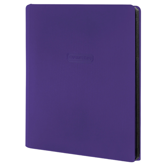 Evoretro purple 9-pocket zip binder for Pokémon, Magic: The Gathering, One Piece, and sports cards