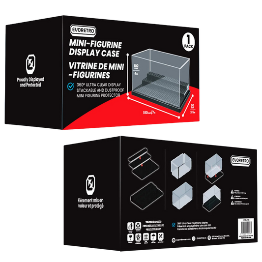 Evoretro acrylic display case for LEGO minifigure collection and protection