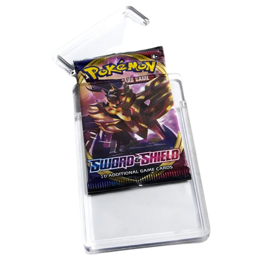 Evoretro Acrylic Protector 2-Pack for Pokémon booster packs with crystal-clear display, dust protection, and collectible-safe acrylic design


