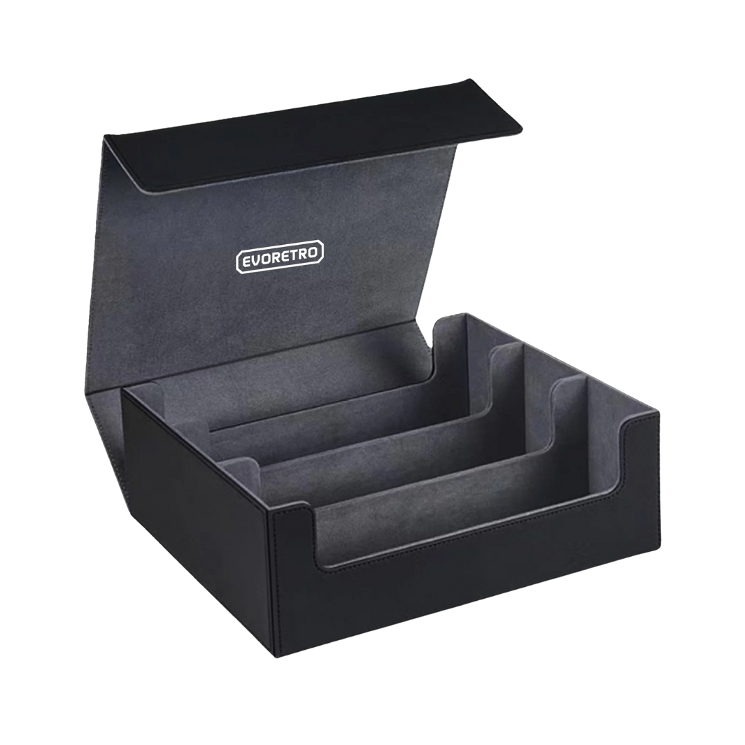 Evoretro Magnetic Card & Deck Storage Box (1800ct), premium storage solution with magnetic closure for organizing trading cards like MTG, Pokémon, and sports cards.