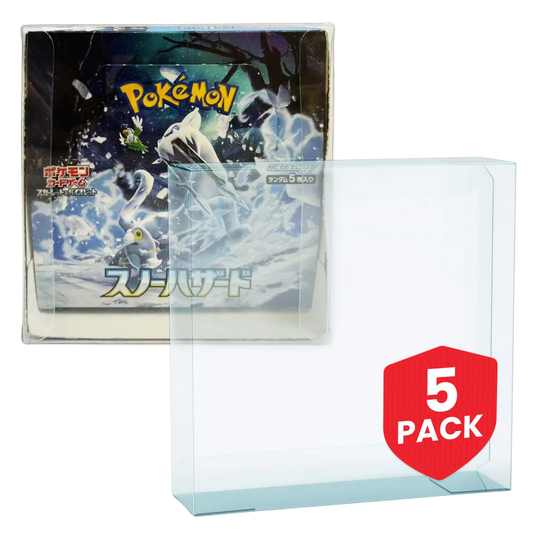 Evoretro PET protector 5 pack for Pokémon Japanese booster box clear display case