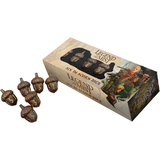 Fanroll Legend in the Mist resin D6 Acorn Dice Set for tabletop roleplaying games