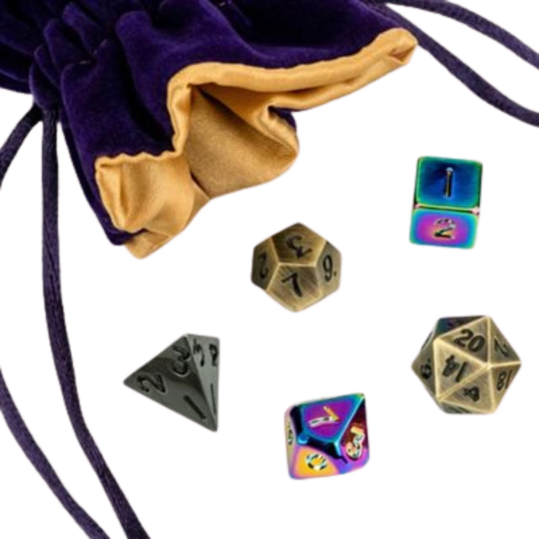 Fanroll Mystery Misfit mini metal polyhedral dice blind bag set
