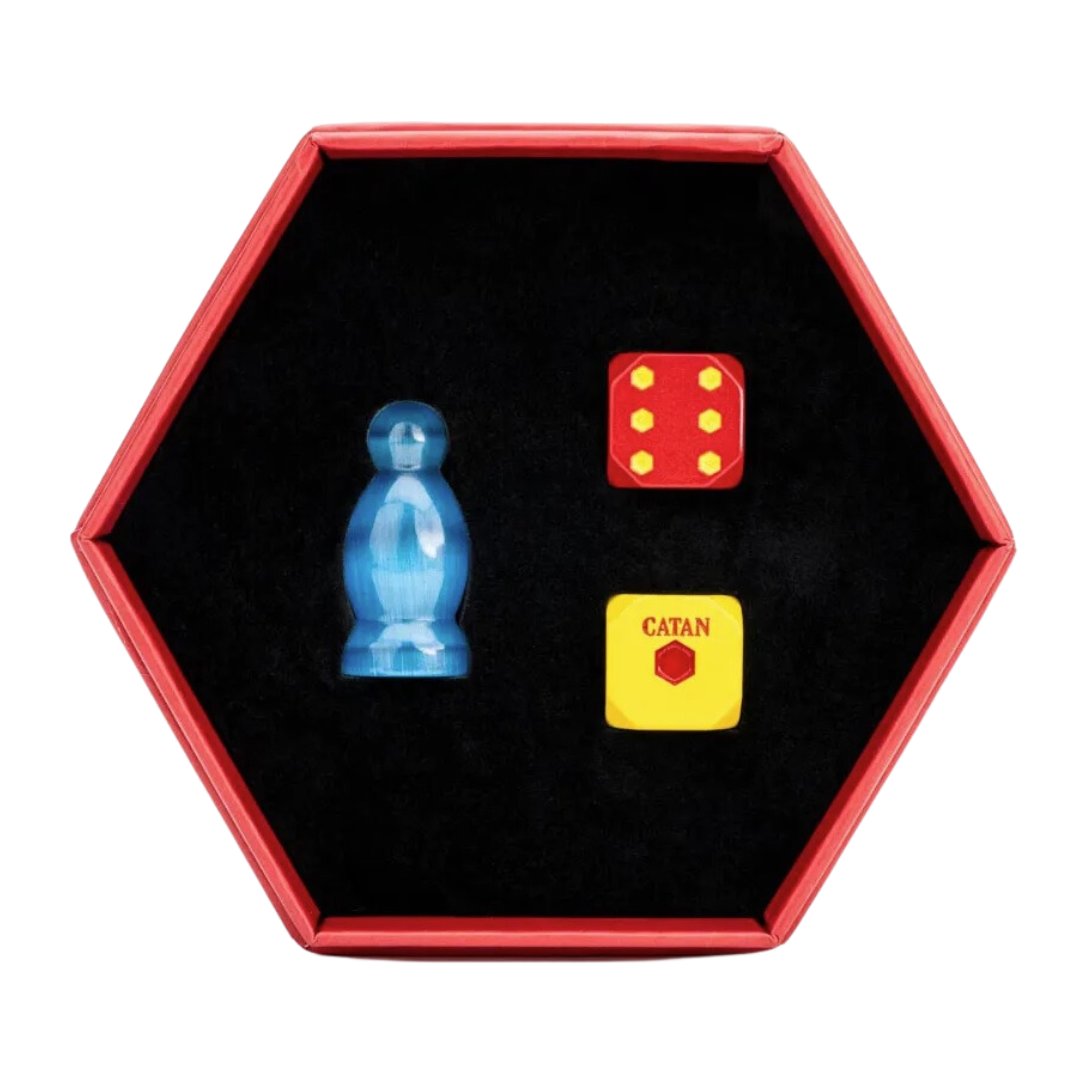 Fanroll Catan Premium Robber/Metal Dice Set Aquamarine