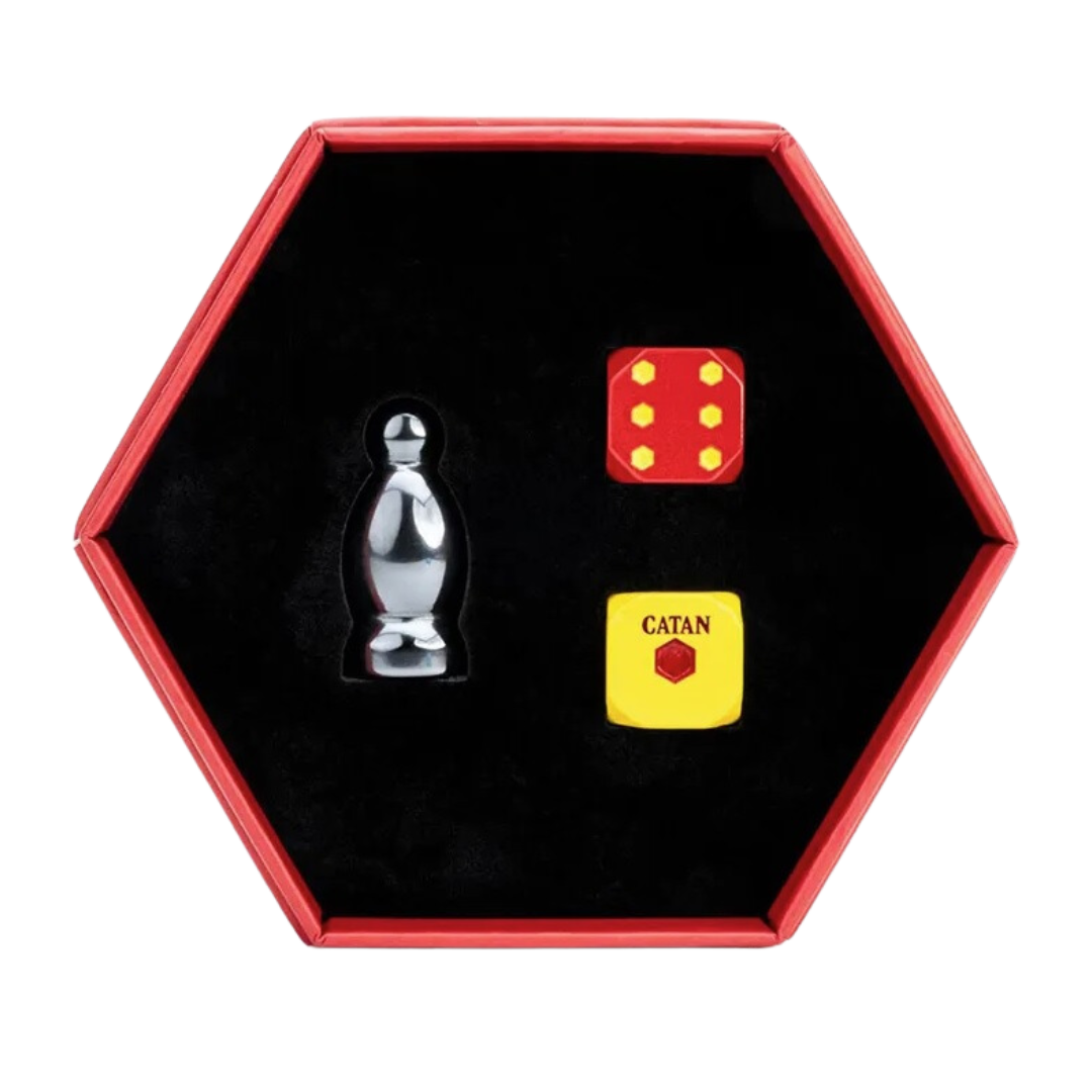 Fanroll Catan Premium Robber/Metal Dice Set Hematite