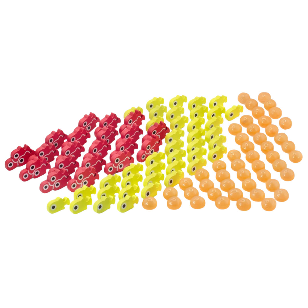 Finspan Upgrade Pack with wooden young tokens school tokens and squishy egg tokens