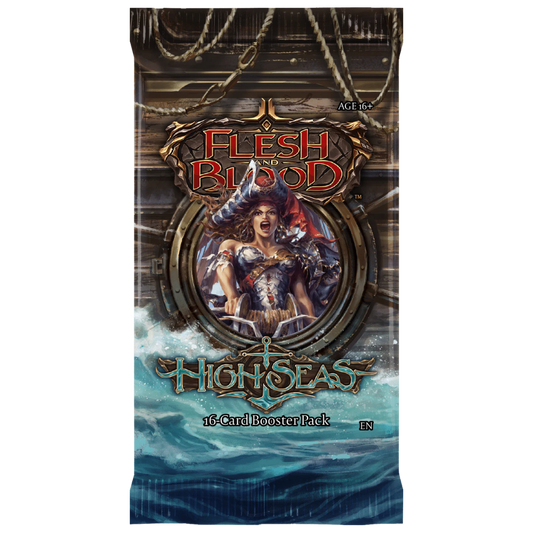 Flesh & Blood High Seas Booster Pack featuring pirate-themed cards and new hero mechanics