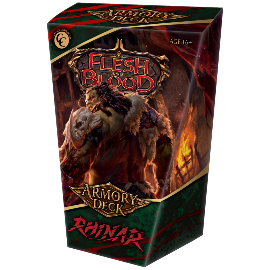 Flesh and Blood Rhinar Armory Deck packaging for Classic Constructed play