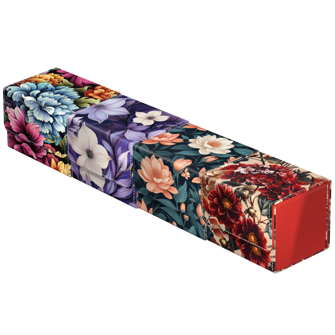Ultimate Guard Floral Places Full Garden Set featuring four Sidewinder 100+ deck boxes in assorted floral designs
