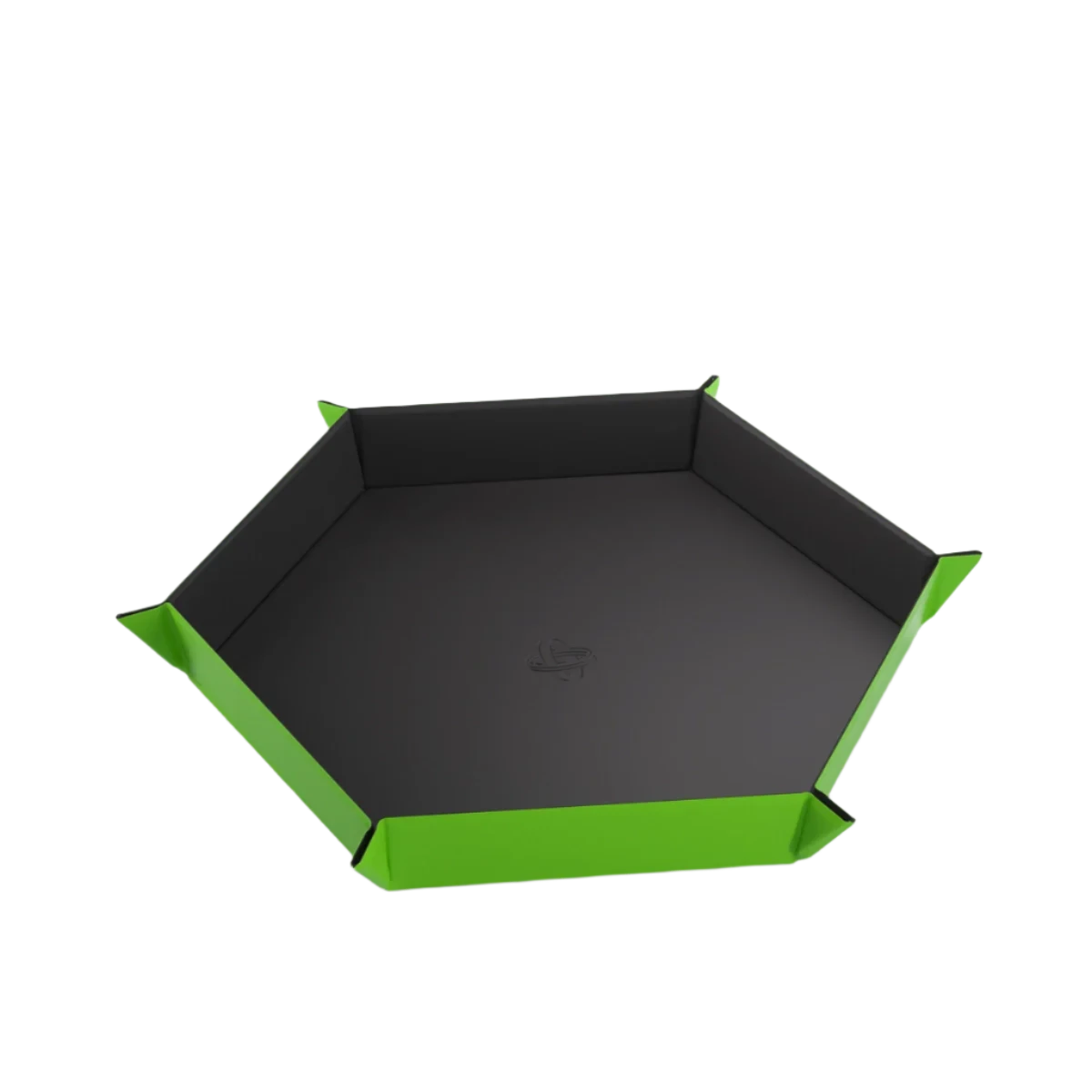 GAMEGENIC Magnetic Dice Tray Hexagonal Black/Green