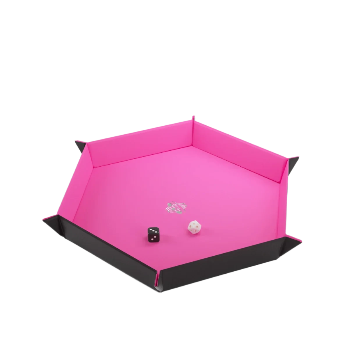 GAMEGENIC Magnetic Dice Tray Hexagonal Black/Pink