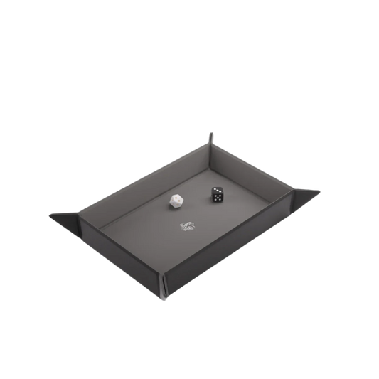 GAMEGENIC Magnetic Dice Tray Rectangular Black/Gray