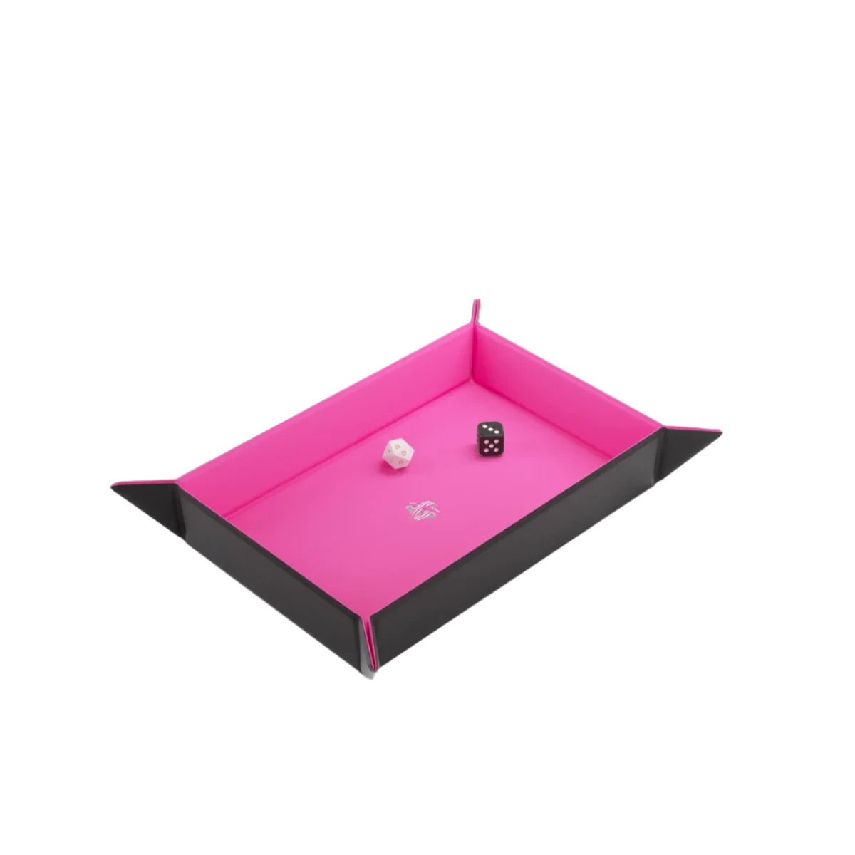 GAMEGENIC Magnetic Dice Tray Rectangular Black/Pink