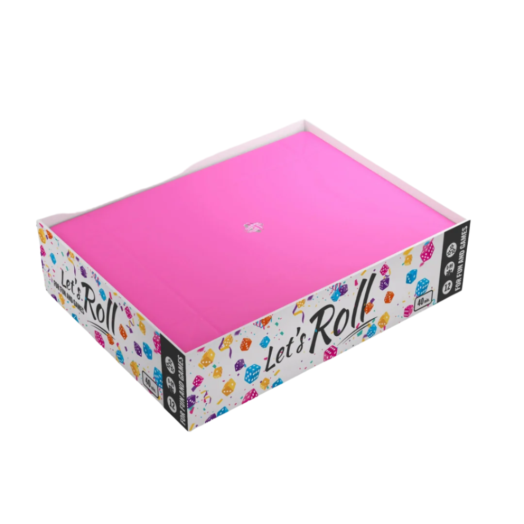 GAMEGENIC Magnetic Dice Tray Rectangular Black/Pink