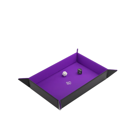 GAMEGENIC Magnetic Dice Tray Rectangular Black/Purple