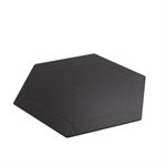 GAMEGENIC - Magnetic Dice Tray - Hexagonal - Black/Gray