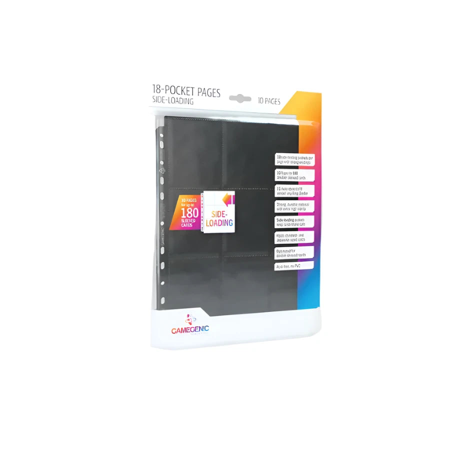 GAMEGENIC - 9 Pocket Side Loading Pages - Black (10)