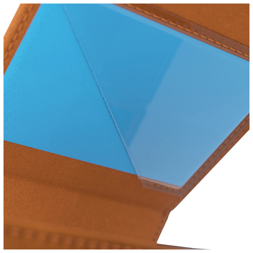 Altered TCG Deck Wallet by Gamegenic with close-up of card ID window and microfiber interior